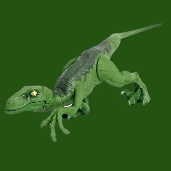 2018 Jurassic World Fallen Kingdom Mattel Pack Attack Dinosaur Green Velocirapto - Picture 6 of 6
